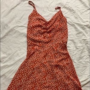 Romwe red flowy dress, size S